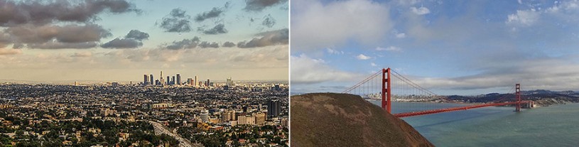 image of los angeles and san francisco